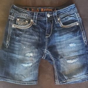 Womens 'Bermuda' Rock Revival Jean shorts